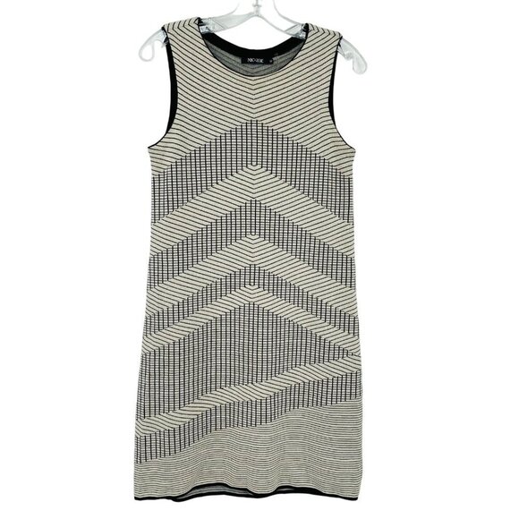 Nic + Zoe Texture Knit Sleeveless Shift Dress Size XS Tank Chevron Stripe - Picture 1 of 10